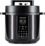 Nutricook Stainless Steel Smart Pot 2 (6 QT / 5.7L), 1000W, 9-in-1 Programmable Electric Pressure Cooker, Slow Cooker, Rice Cooker, Steamer, Sauté, Keep Warm, Smart Lid, 2-Year Warranty