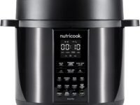 Nutricook Stainless Steel Smart Pot 2 (6 QT / 5.7L), 1000W, 9-in-1 Programmable Electric Pressure Cooker, Slow Cooker, Rice Cooker, Steamer, Sauté, Keep Warm, Smart Lid, 2-Year Warranty