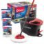O-Cedar System Easy Wring Spin Mop & Bucket with 3 Extra Refills, Red/Gray