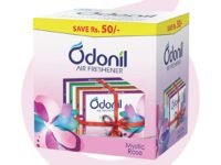Odonil Bathroom & Toilet Air Freshener Blocks - 288g (72g x 4) | Infused with Essential Oils | Germ Protection |Long Lasting | Lasts Up to 45 days | Air Freshener for Bathroom, Toilet, Home & Office