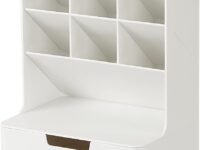 Office Desk Organizer with Drawer, Pen Stand, Pencil Holder for Desk, Stationery Storage Box, Multi-Compartment Table Organizer, Desk Accessories for Office, Art and Craft Supplies