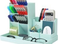 Office Pen Organizer for Desk, Small Desk Organizer for Stationery Supplies, Cute Pencil Holders & Pen Holders for Kids, Art Supplies & Marker Storage Organizer for Office, School (Green)