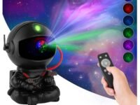 One94Store Astronaut Galaxy Projector Star Night Light – 360° Rotating LED Nebula Lamp with Remote, Timer & Adjustable Head for Kids Room, Bedroom, Home & Party Décor (Guitar Astronaut, Black)