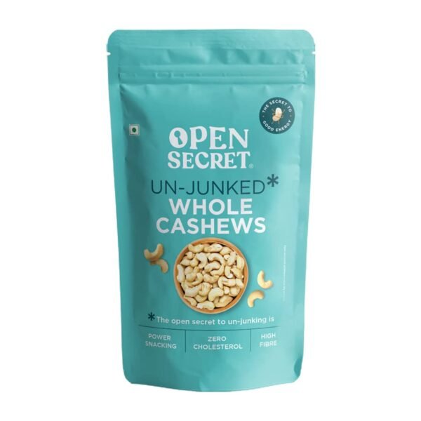 Open Secret Premium Cashew | 200g | Whole Cashew Nuts, Dry Fruits, Kaju, Healthy Snacks, Cashews, Cashew 200gm, Healthy Dry Fruits, Gluten Free & High Protein (Pack of 1)