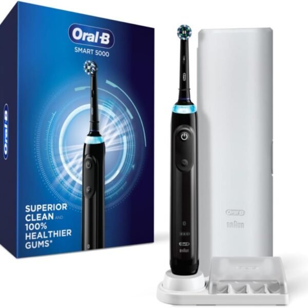 Oral-B Pro 5000 Smartseries Power Rechargeable Electric Toothbrush with Bluetooth Connectivity, Black Edition