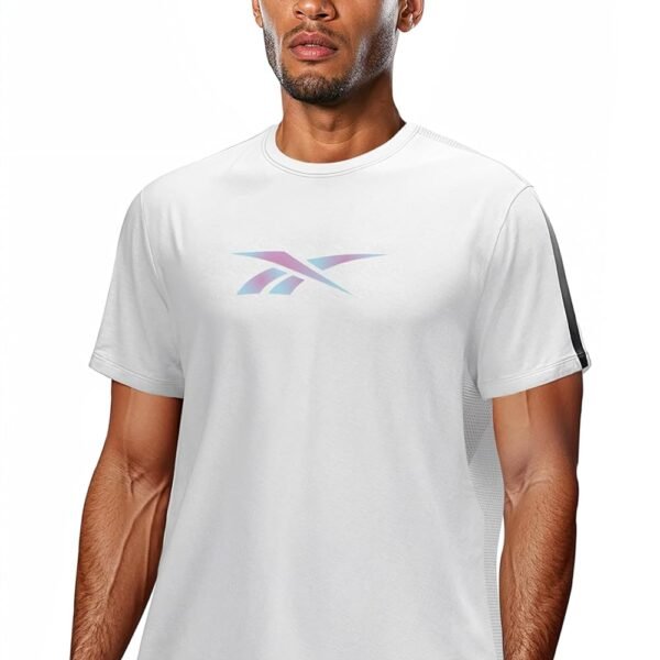 Reebok Men’s ColourBurst Vector Performance T-Shirt, Moisture Wicking Activewear Tee with Bold Graphic Design