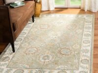 Rugs & Arts Tufted Wool Rug Loop Pile Anti-shed Handmade Carpet for Living Room Bedroom Drawing Room Hall and Floor Size 5 x 8 Feet (152x243 cm) Color Multi