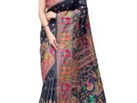 SGF11 Women's Kanjivaram Pure Soft Silk Saree With Unstitched Blouse Piece