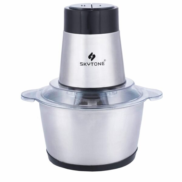 SKYTONE Electric Chopper, Meat Chopper With Stainless Steel Bowl Heavy 700W Motor - 2 Speed Modes For Kitchen Food Processor, Meat, Vegetables, Onion, Mince (2L)
