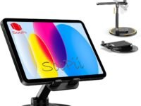 SOOPII Desktop Premium-A Quality Rotatable Cell Phone Stand Holder for Desk Foldable iPhone Stand for Desk Height Adjustable Phone Holder Portable Desktop Stand for All Mobile Phone & Tablet 4-10''