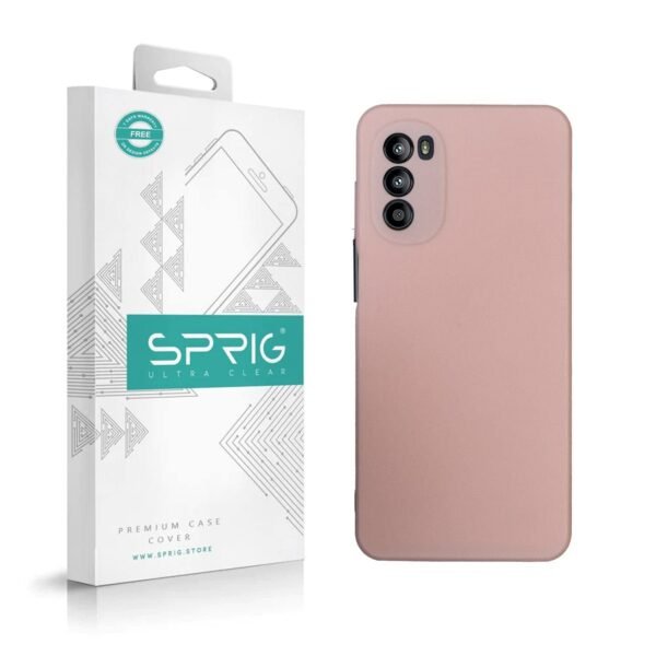 SPRIG Compatible with Motorola G82 5G Phone TPU Basic Premium Back Cover Drop Tested Shock Proof Mobile Case for Men, Women, Boys and Girls with Camera Protection (Pink)