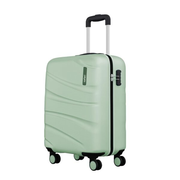 Safari Cabin Persia 8 Wheels 55cm Small Trolley Bag Hard Case Polycarbonate 360 Degree Wheeling System Luggage & Suitcase for Travel, Jade Green