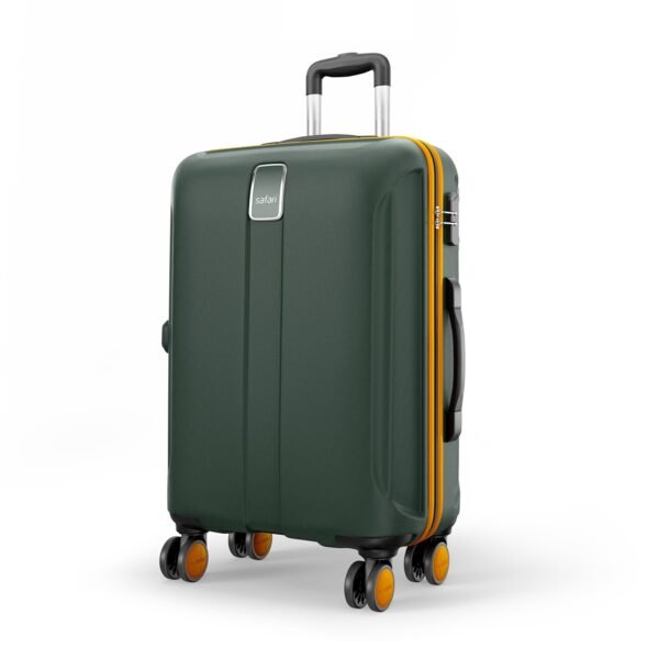 Safari Large Thorium Neo 8 Wheels 77cm Size Check-in Trolley Bag, Hard Case Polycarbonate, 360º Wheeling Luggage for Men & Women, Travel Bag, Suitcase for Travel, Trolley Bags for Travel, Dusk Green