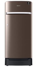 Samsung 189L 5 Star Inverter Direct-Cool Single Door Refrigerator Appliance (RR21C2H25DX/HL,Luxe Brown) Base Stand Drawer