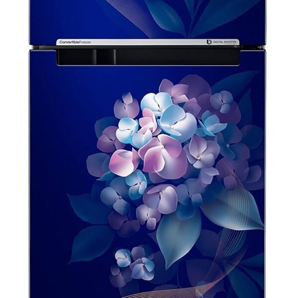 Samsung 236L 2 Star Inverter Frost-Free Convertible 3 In 1 Double Door Refrigerator Appliance (RT28C3732HS/HL,Hydrangea Blue)