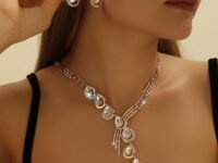 Shining Diva Fashion Necklace Jewellery Set for Women Latest Stylish Design Fancy Crystal (16789s)