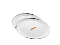 Shri & Sam Stainless Steel High Grade Shagun Dinner Plates (2 Pcs)