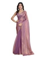 Sidhidata Women's Soft Fandy Silk Saree With Hand Work Lace Boarder & Comes With Unstitched Blouse Piece (Chhaava)
