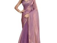 Sidhidata Women's Soft Fandy Silk Saree With Hand Work Lace Boarder & Comes With Unstitched Blouse Piece (Chhaava)