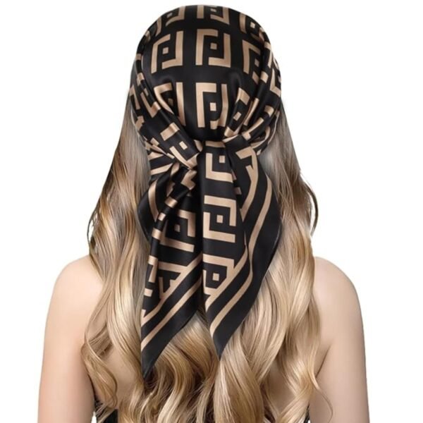 Silk Satin Scarf for Women Stylish - Fashion Bandanas, Head Wrap Shawl Square Neck Hijab, Lightweight Hair Scarves for Office Travel Wear