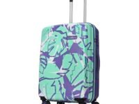 Skybags Lush Medium Size Hard Luggage (81cm) | Printed Luggage Trolley with 8 Wheels and TSA Lock | Green-Blue | Unisex
