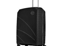 Skybags Streax | Check-in Trolley Bag, 76 Cm, Large Hardside Luggage | 8 Wheels, Combination Lock | Polypropylene | Suitcase for Travel | 5 Year International Warranty | Black