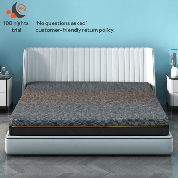 Sleepyhead Technic - 3 Zone Advanved 6D Hexagon Grid Mattress with Hyper-Elastic Compound |10 Years Warranty |3000+ Air Pockets for Better Air Circulation |8 Inch King Size Bed Mattress (78x72x8)