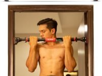 Slovic Door Pull Up Bar For Home Workout [200 Kg Load Capacity]|No Screw Pull Up Bar Stand With Anti-Skid Grip [Length 72-110 CM]| Gym Equipment For Home Workout|Pull-Ups Bar Wall Mounted For Height