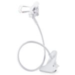 Sounce Flexible and Foldable Mobile Tabletop Stand with 360° Adjustable Rotation, Sturdy Metal Built Phone Holder for Video Calls, Home Office, Bedroom Use, Compatible with All Smartphones – White