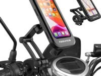 Sounce Waterproof Bike Mobile Phone Holder for Handlebar – 360° Rotation, Sensitive Touch Screen, IPX6 Waterproof Case for Smartphones 4.7"–7.2", Compatible with iPhone, Samsung, and All Phones