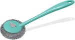 Spotzero By Milton Kitchen Cleaning Handy Scrubber Stainless Steel Scorer | Ergonomic Design for Tough Stains | Ideal for Metal Sink Cleaning, Cookware | Durable & Rust-Free