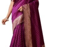 Sugathari Women's Banarasi Saree Pure Kanjivaram Silk Saree Soft new ladies 2023 Design Wear Pattu Sarees Latest Cotton Party Sari collections With Blouse Piece for Wedding sadi (SAM PARI-113)