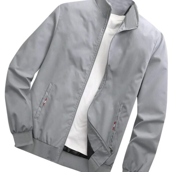 TAGAS Men's Regular Jacket Fit For Casual Wear || Low-Cut Standing Collar || Full Sleeve | Latest Stylish Jacket For Men ||Regular Fit Zip-Up Casual jacket|| bomber jacket for men(MJ-9015)