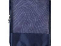 TORIOX Transparent File Paper Bag Folder Stationery Storage Bag for Documents, A4 Notebook Organizer Case Mesh Pouch, Nylon Grid Type A4 File Folder Bag with Zip for Education & Office Supplies