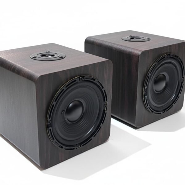 Tech-Lobby 95W Dual Stereo Bookshelf Speakers with Built-in Tweeter | Premium 5-Inch Silicon Woofer | Wooden Cabinet Home Audio Speakers for Amplifier, TV & Music