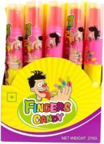 The Candy Jar Finger Lollipop Candy 30Pcs/Box | 4 Flavors | Apple, Orange, Strawberry, Blueberry, 0.27 Kilograms
