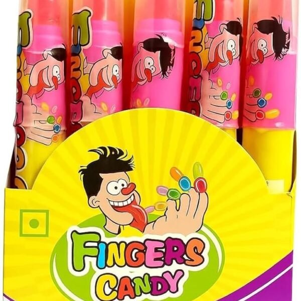 The Candy Jar Finger Lollipop Candy 30Pcs/Box | 4 Flavors | Apple, Orange, Strawberry, Blueberry, 0.27 Kilograms