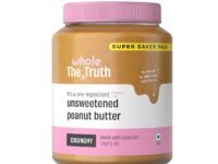 The Whole Truth - Supersaver Pack | Unsweetened Peanut Butter | 925 g | Crunchy | No Added Sugar | No Artificial Sweeteners | No Gluten & Soy | No Preservatives | 100% Natural Protein Source