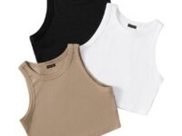 Toochki Top for Women | Spandex Crop Tops | Black White Beige Grey | Short | Western | Pack of 3 Combo