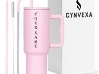 Tumbler with lid and Straw 1200ML Cup Stainless Steel Vacuum Insulated Tumbler for Water, Iced Tea or Coffee 1.2L Office Gym Travelling (Powder Pink Custome)