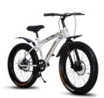 URBANSTAR Hulk | 20T BMX | Double DISC | Fat Tyres Semi Assembled | 20 T Fat Tyre Cycle (Single Speed, White), Rigid, Kid, 20" Inches