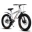 URBANSTAR Hulk | 20T BMX | Double DISC | Fat Tyres Semi Assembled | 20 T Fat Tyre Cycle (Single Speed, White), Rigid, Kid, 20" Inches