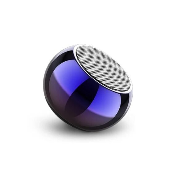Ultra Mini Wireless Bluetooth Speaker with Heavy Metal Electroplating Round Speaker | Wireless Power Button Controlled, Long Lasting Battery & Quick Charge Pack of 1 (Multicolor)