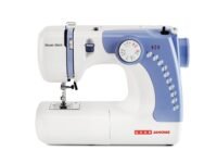Usha Janome Dream Stitch Automatic Zig-Zag Electric Sewing Machine || 7 Built-In-Stitches || 14 Stitch Function (White & Blue)with complementary Sewing Lessons in Nine languages