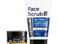 Ustraa Total De-Tan Kit - De-Tan Face Cream, 50gm - Effective Tan Removal | & De-Tan Face Scrub - With Walnut Granules, 100gm- Helps in Tan Removal & Even Skin Tone | For All Skin Types | No SLS
