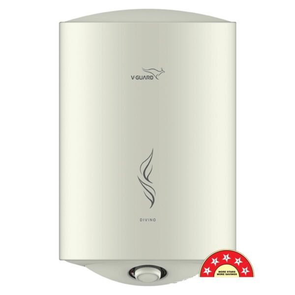 V-Guard Divino Geyser 10 Litre Water Heater for Home | BEE 5 Star Rating | Vitreous Enamel Tank Coating | Advanced Multi-layered Safety | Suitable for Hard Water & High-rise Buildings | White