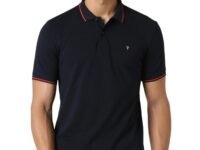 Van Heusen Men's Cotton Solid Regular Fit Collar Polo T-Shirt