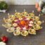 Webelkart Diya Shape Flower Decorative Urli Bowl for Home Handcrafted Bowl for Floating Flowers and Tea Light Candles,Office and Table Decor| Diwali Decoration Items (14 Inches), Gold