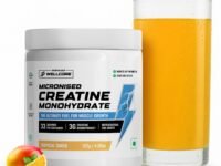 Wellcore Pure Micronised Creatine Powder (33 Servings, Tropical Tango) For Enhanced Muscle Strength With Rapid Absorption | Creatine Monohydrate | Wellcore Creatine Flavoured - 122g