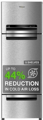 Whirlpool 215 L Frost Free Triple-Door Refrigerator | Zeolite Technology | Microblock Technology [FP 223D PROTTON ROY RADIANT STEEL(Z), Up to 44% Reduction in Cold Air Loss*]